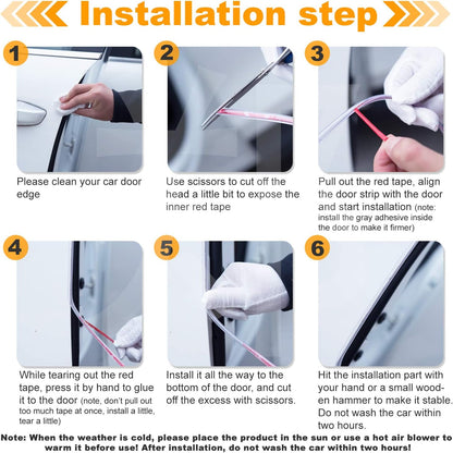 Предпазна декоративна лайсна протектор за врата врати авто ръбове прозрачна