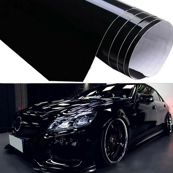 Декоративно автомобилно фолио 1.52 X 28M черен гланц лъскаво черно