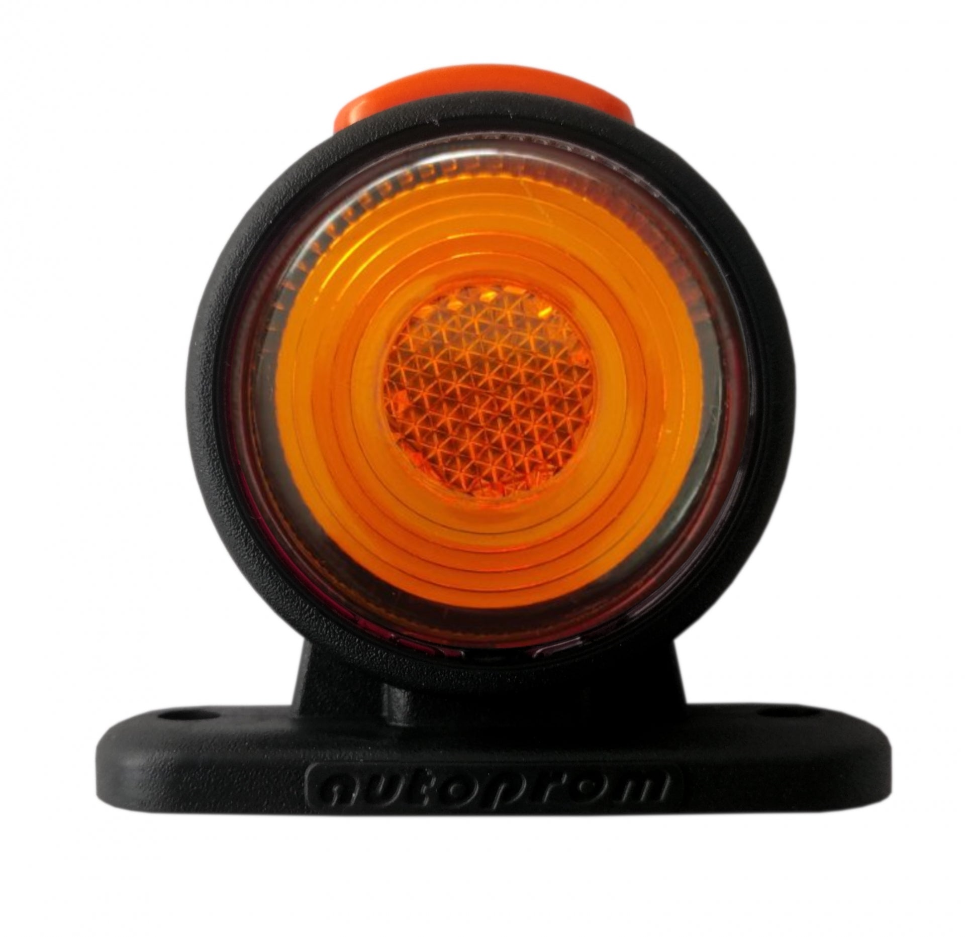 2 броя LED 12 - 24V Гумени Диодни Странични Маркери Рогчета Светлини Неон Ефект За Камион Ремарке Платформа Оранжево Червено