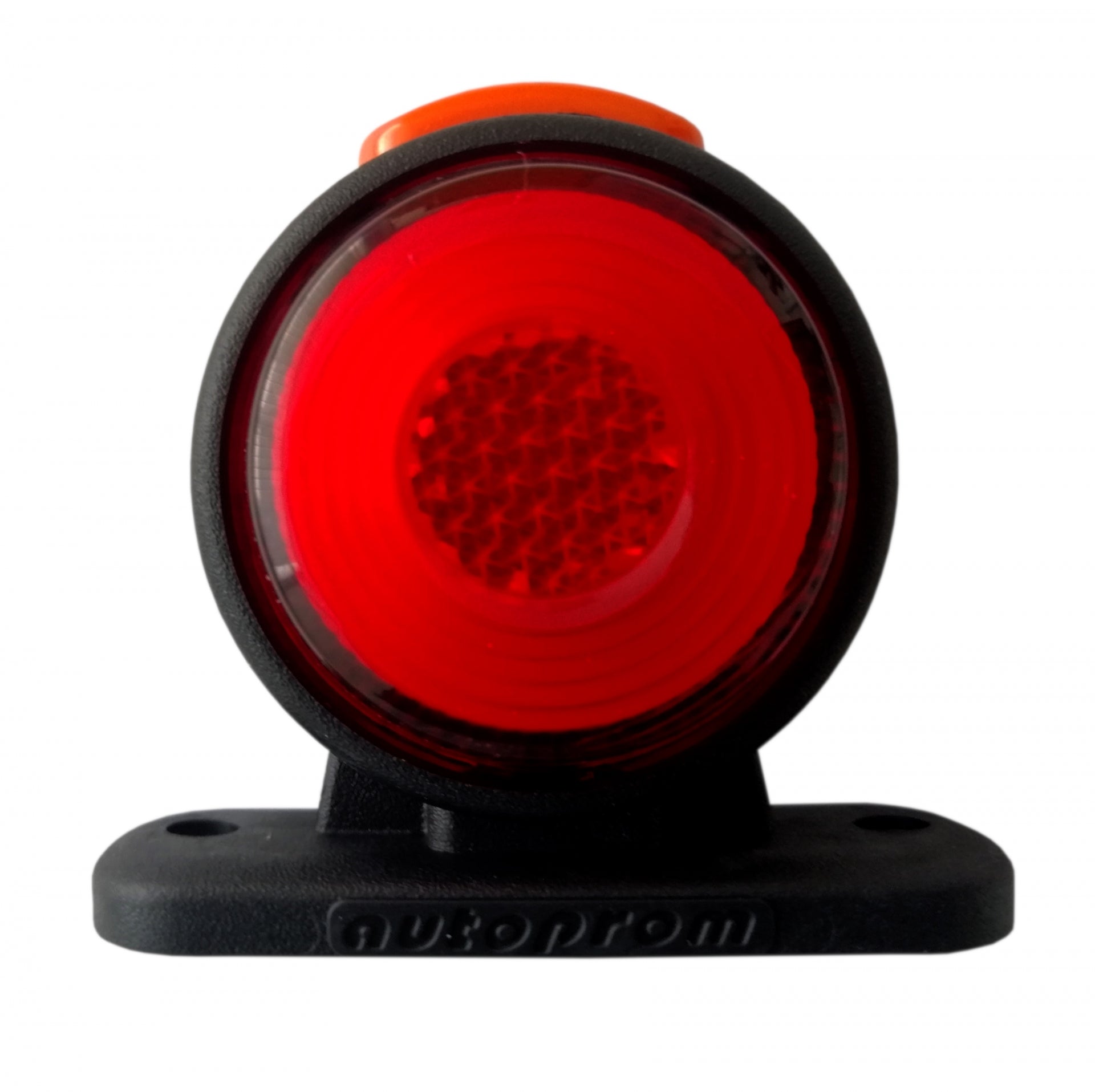 2 броя LED 12 - 24V Гумени Диодни Странични Маркери Рогчета Светлини Неон Ефект За Камион Ремарке Платформа Оранжево Червено