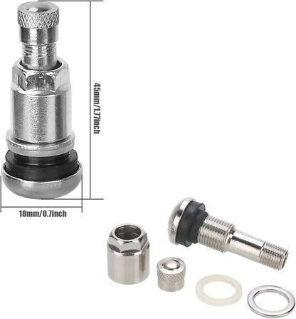 1бр Метален вентил за безкамерни гуми на автомобил