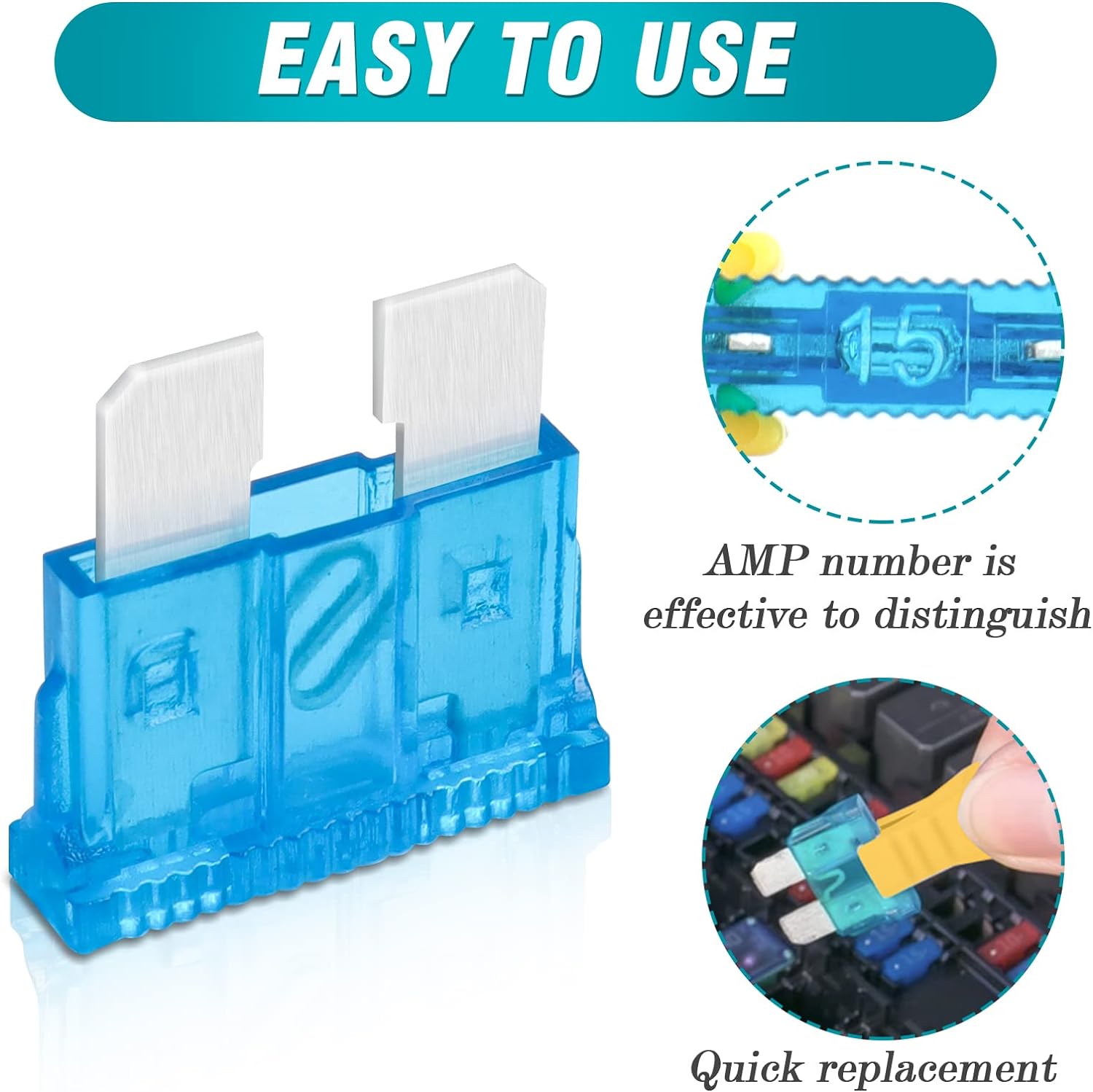 Комплект от 10бр предпазители за кола бушони бушон в блистер 10-30А