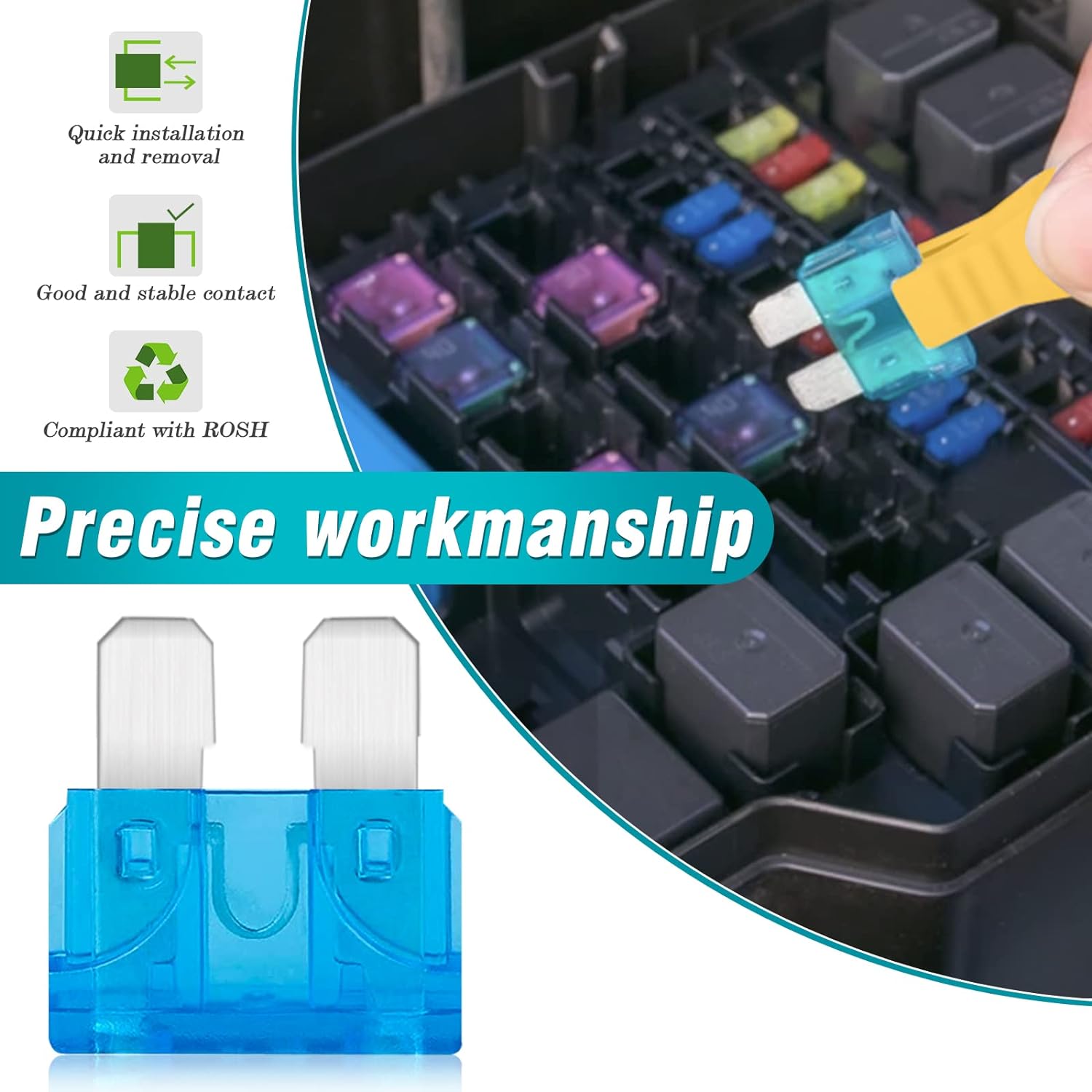 Комплект от 10бр предпазители за кола бушони бушон в блистер 10-30А