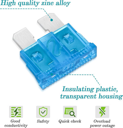 Комплект от 10бр предпазители за кола бушони бушон в блистер 5-30А