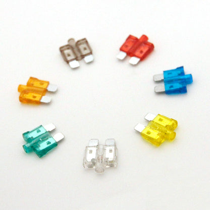 Комплект от 7бр светещи предпазители за кола бушони бушон в блистер 5-30А