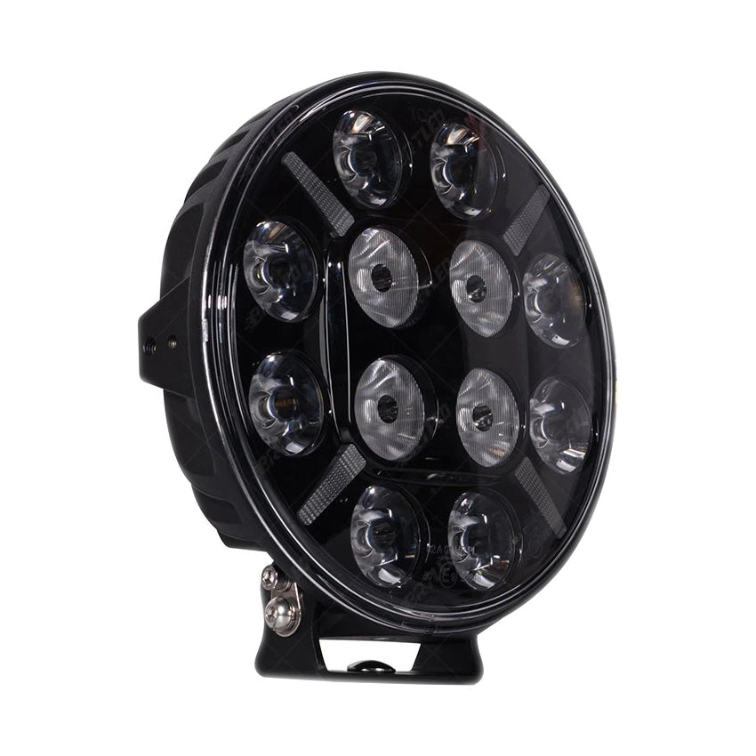 LED Диоден Халоген Фар Бял Оранжев Габарит Ø 180 мм 12V 24V 12 Диода за джип камион трактор багер земеделски машини и др.