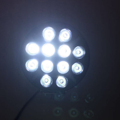 LED Диоден Халоген Фар Бял Оранжев Габарит Ø 218 мм 12V 24V 12 Диода за джип камион трактор багер земеделски машини и др.