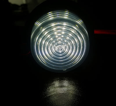 Комплект от 2 броя 12-24V ЛЕД LED Диодни Странични Маркери Рогчета Светлини Опушено Стъкло За Камион Ремарке Каравана Кемпер АТВ бяло - червено