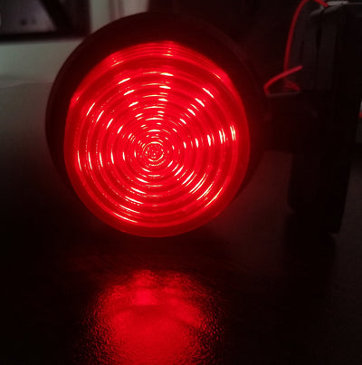1 брой 12-24V ЛЕД LED Диоден Страничен Маркер Рогче Светлина с Опушено Стъкло За Камион Ремарке Каравана Кемпер АТВ бяло - червено