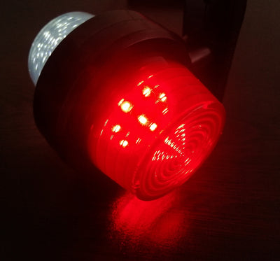 1 брой 12-24V ЛЕД LED Диоден Страничен Маркер Рогче Светлина с Опушено Стъкло За Камион Ремарке Каравана Кемпер АТВ бяло - червено