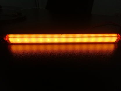 1 брой LED ЛЕД Светодиоден Габарит Маркер с Неон Ефект Жълт Оранжев 12V-24V 24 см