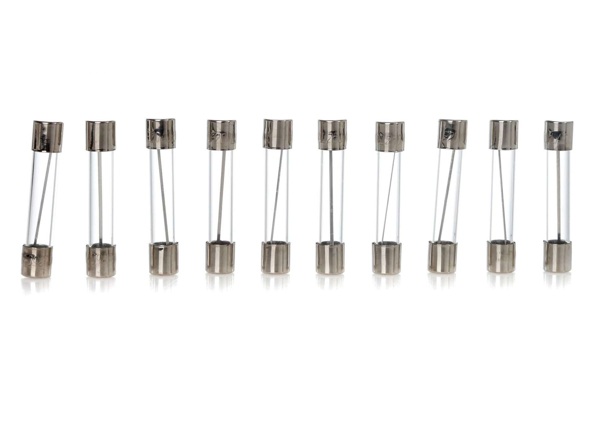 Комплект от 10бр стъклени предпазители бушони в блистер