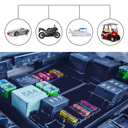 Комплект от 10бр предпазители за кола бушони бушон в блистер 7.5-30А