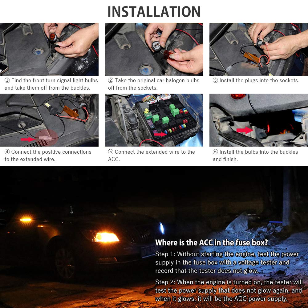 Комплект от 2броя LED диодни DRL дневни светлин с вграден мигач 12V T20 8W S25/1156/BA15S/P21W Can Bus без Грешки