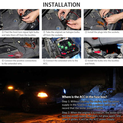 Комплект от 2броя LED диодни DRL дневни светлин с вграден мигач 12V T20 8W S25/1156/BA15S/P21W Can Bus без Грешки