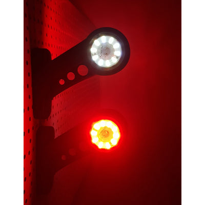 Комплект от 2 броя 12- 24V LED ЛЕД рогчета странични габаритни светлини въртящи се с ротация за камион ремарке платформа каравана и др. бяло-червено