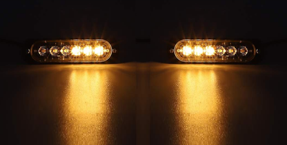 6 LED 12-24V Диодна Аварийна Сигнална Лампа За Пътна Помощ Платформа Жълта Блиц Светлина Мигаща Оранжев 112 x 29 mm