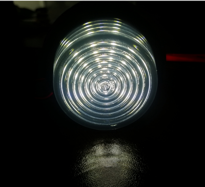 Комплект от 2 броя 12-24V ЛЕД LED Диодни Странични Маркери Рогчета Светлини Опушено Стъкло За Камион Ремарке Каравана Кемпер АТВ бяло - червено