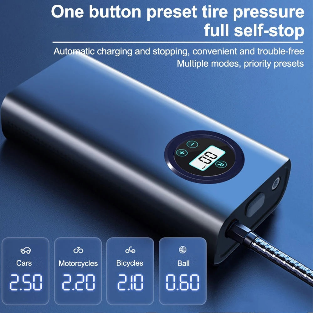 AirPump Pro™ Мощен Мини Компресор на Батерия с LED Дисплей