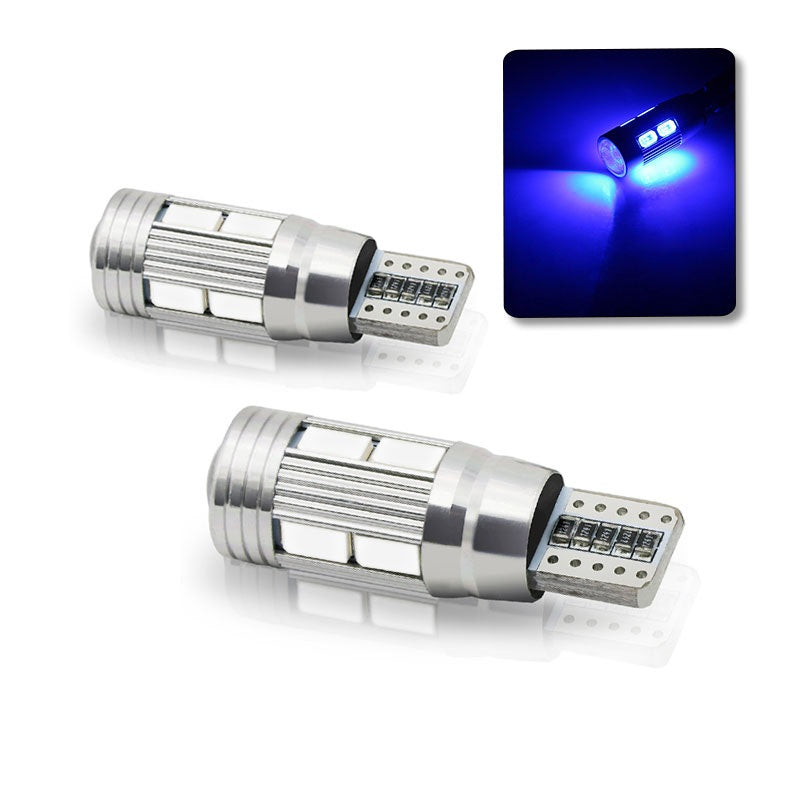 Лед Крушка За Габарит Т10 W5W LED 10 SMD, Canbus, 12V Синя Светлина