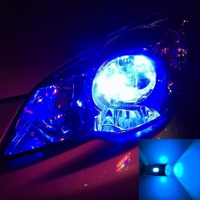 Лед Крушки За Габарит, Т10 W5W LED 6 SMD, Canbus, 12V, Синя Светлина