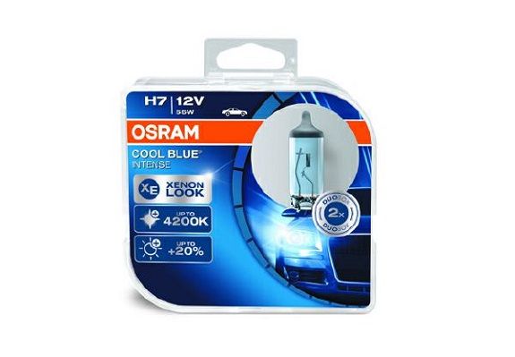 Комплект халогенни крушки за автомобил Osram Cool Blue Intense NEXT GENERATION H7, 64210CBN-HCB, 55W, 12V, PX26D,2бр