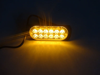 12 LED ЛЕД Аварийна Лампа За Пътна Помощ, Жълта Блиц Светлина, Мигаща!