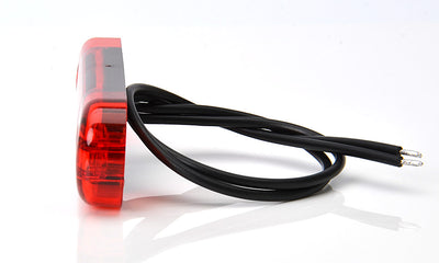 LED Светодиоден Габарит, Маркер, Токос, Червен, Е-Mark, 3 LED, 12V-24V, 8,4 см