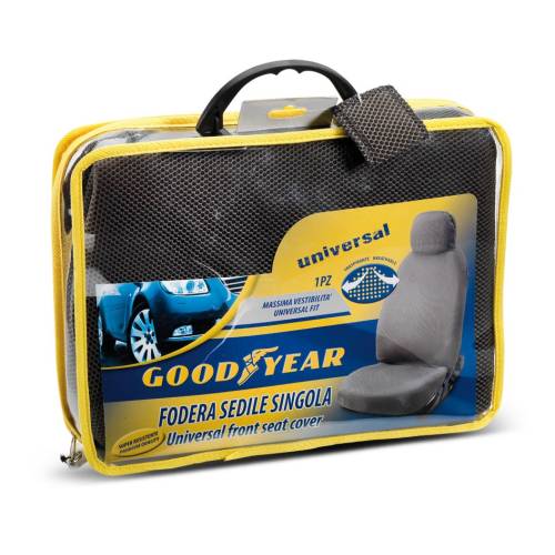 1 брой универсална тапицерия калъф за предна седалка сиво Goodyear Гудиър