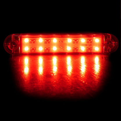1 брой ЛЕД LED Червен Диоден Маркер Габарит Токос със 12 светодиода за камион ремарке бус ван каравана платформа 12V