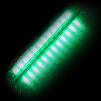1 брой ЛЕД LED Зелен Диоден Маркер Габарит Токос със 12 светодиода за камион ремарке бус ван каравана платформа 12V