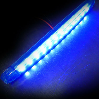 1 брой ЛЕД LED Син Диоден Маркер Габарит Токос със 12 светодиода за камион ремарке бус ван каравана платформа 12V