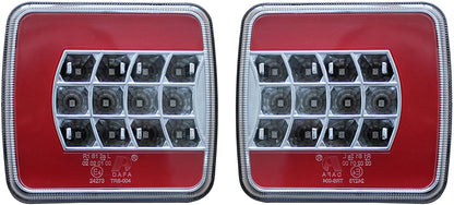 Комплект Стопове Задни Свeтлини С Крушка 12v Подходящи За Бус Камион Ремарке Караванa Платформа Със Сертификат E4