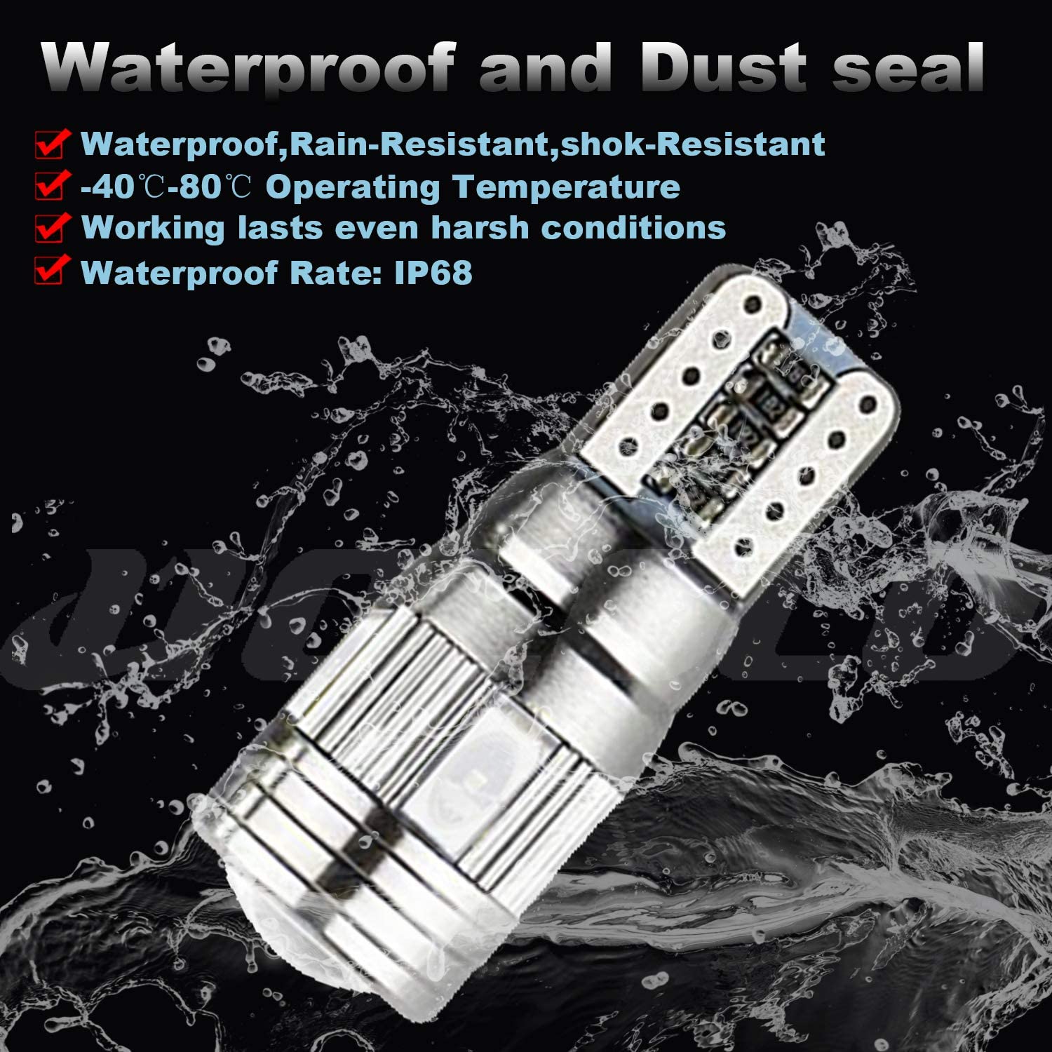Лед Крушки За Габарит, Т10 W5W LED 6 SMD, Canbus, 12V, Синя Светлина