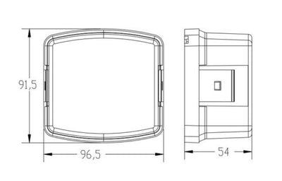 Задна лява стоп светлина 12V 24V за трактор John Deere Deutz-Fahr Case OEM Джон Диър Кейс 3223264R91 , AT43601 , 4389588