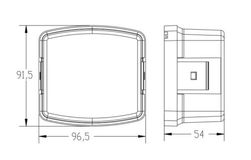 Задна лява стоп светлина 12V 24V за трактор John Deere Deutz-Fahr Case OEM Джон Диър Кейс 3223264R91 , AT43601 , 4389588