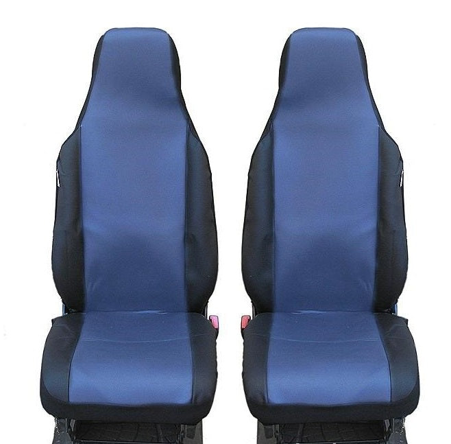Калъфи за предни седалки за Toyota Aygo, Citroen C1, Peugeot 107, Текстил - Сини
