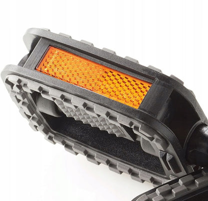 Класически педали за велосипед 2 броя черен цвят със светлоотразители DUNLOP