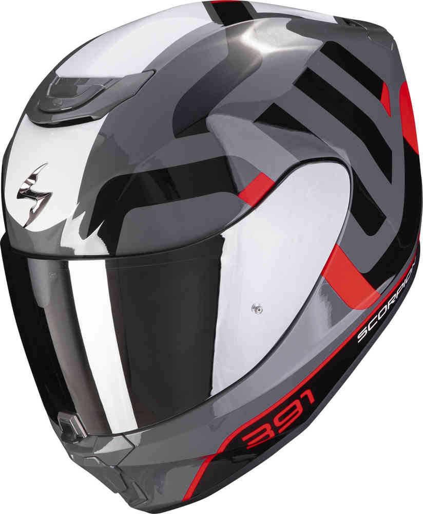 КАСКА SCORPIONS EXO 391 AROK GREY/BLACK/RED