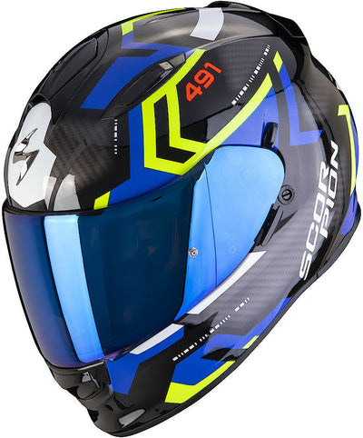 КАСКА SCORPIONS EXO 491 SPIN BLACK/BLUE
