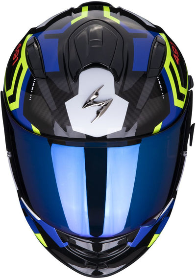 КАСКА SCORPIONS EXO 491 SPIN BLACK/BLUE