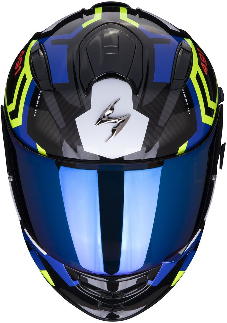 КАСКА SCORPIONS EXO 491 SPIN BLACK/BLUE