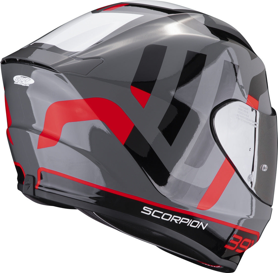 КАСКА SCORPIONS EXO 391 AROK GREY/BLACK/RED