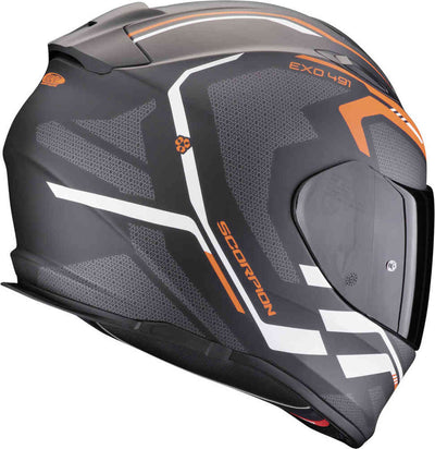 КАСКА SCORPIONS EXO 491 KRIPTA BLACK  MATT /ORANGE/WHITE