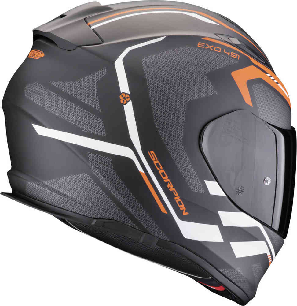 КАСКА SCORPIONS EXO 491 KRIPTA BLACK  MATT /ORANGE/WHITE