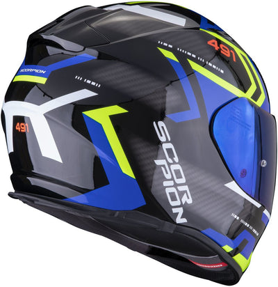КАСКА SCORPIONS EXO 491 SPIN BLACK/BLUE