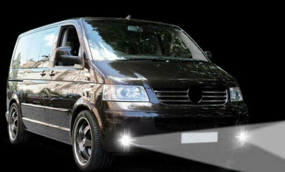 Комплект ЛЕД LED лампи за халогени за броня за Фолксваген Транспортер Т5 VW TRANSPORTER T5 2003-2010 Крафтер 06+ Шкофа Фабия Skoda Fabia 2007-2014