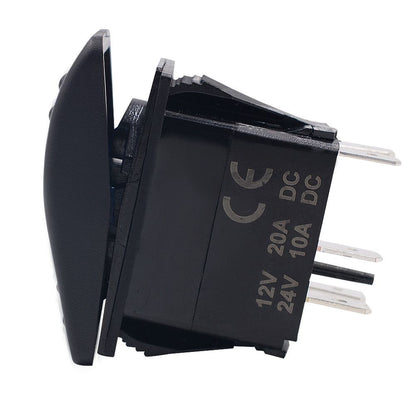 Копче, Бутон, За Вграждане, за LED Лед Бар, Халоген, Задна Светлина, 12V - 24V, Надпис  TRAY LIGHTS , Синя Светлина
