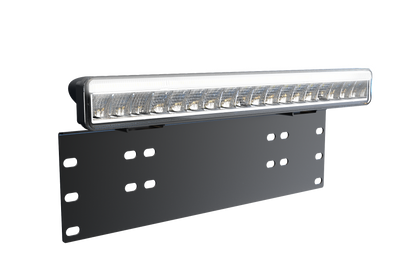 38см LED Лед Бар Със Стойка За Номер С Три Функции 55W, 4768lm, 12V - 24V E-Mark Подходящ За Автомобил, Бус, Камион, Селскостопански машини, Трактор, Комбайн, Агро Техника, Сеялка, Пръскачка, Джип, 4X4, Offroad, SUV