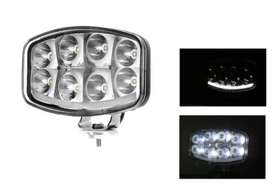 Нов мощен 64W LED ЛЕД Фар Халоген Лампа с Три Функции Неон Neon Ефект 12V - 24V Бяла светлина 6500LM